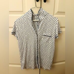 Roller Rabbit pajama set! Blue heart design. Size: petite/small